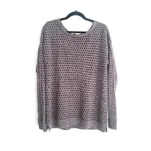 Outback Red Layered-Look Crochet Sweater - XL